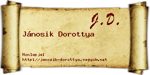 Jánosik Dorottya névjegykártya