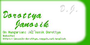 dorottya janosik business card